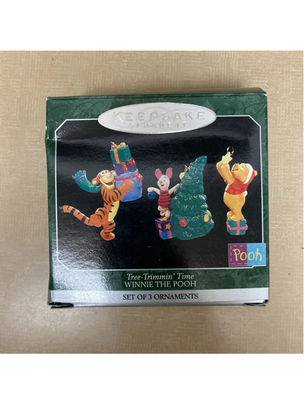 Hallmark Tree-Trimmin Time Pooh Piglet Tigger 1998 3 Christmas Ornaments Mini
